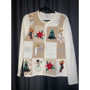 Ugly Christmas Sweater Xmas Cardigan Size Petite Small
